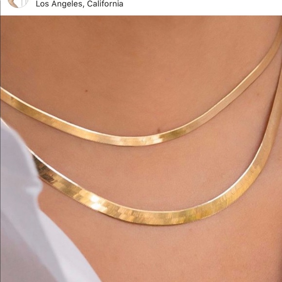 Anet Simone’ Jewelry - Gold filled Necklace in 14kt herringbone 16” Necklace.